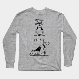 Inhale Exhale Cow Long Sleeve T-Shirt